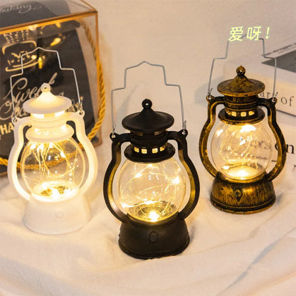 Candle Holders lantern for Table Retro Flameless Lamp Desktop Candlestick Chandelier Christmas New Year Home Decor