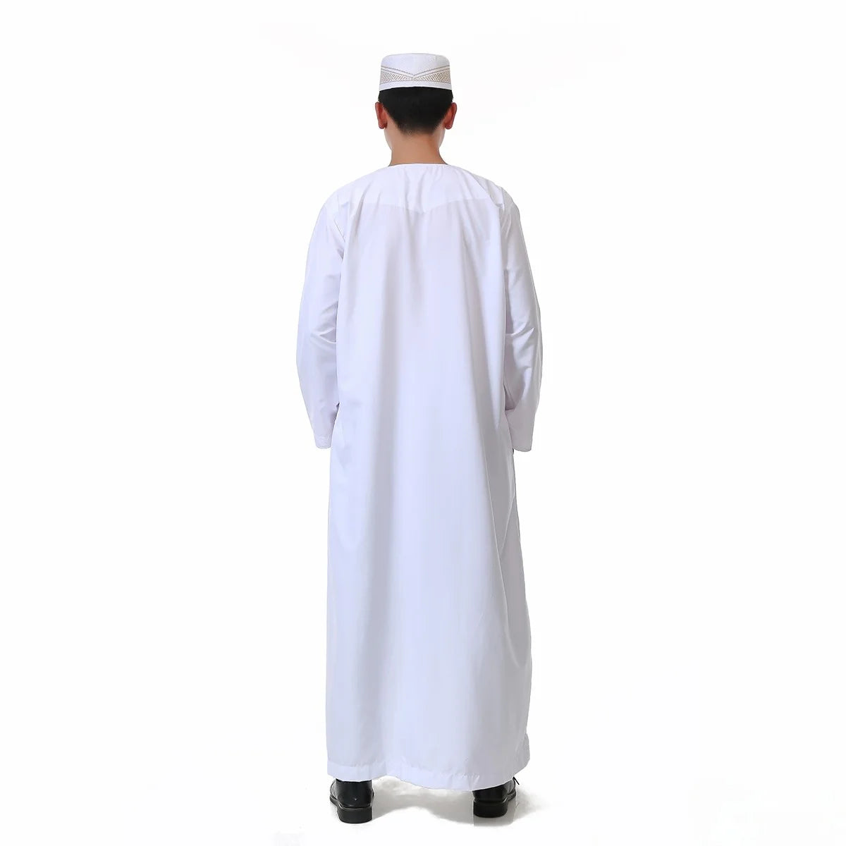Men's Saudi Arabic Long Sleeve Robe Ramadan Muslim Dress For Men Middle East Islamic Clothing