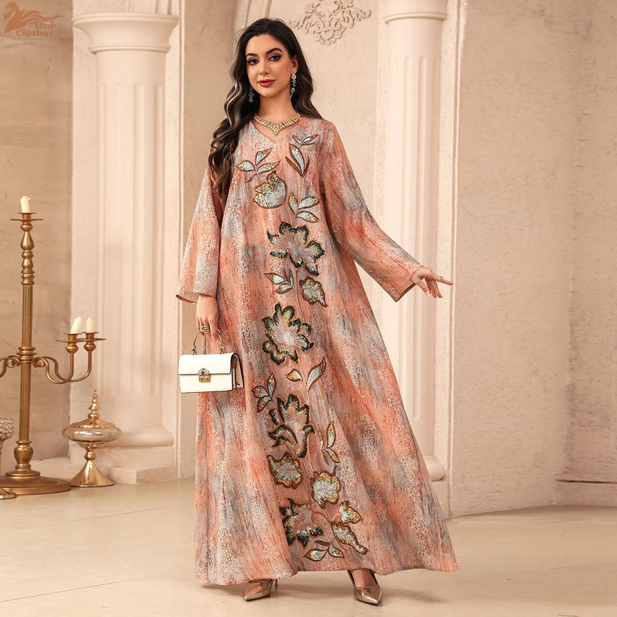 Flowers of Light – The Sequined Eid Djellaba for the Muslim Woman in America