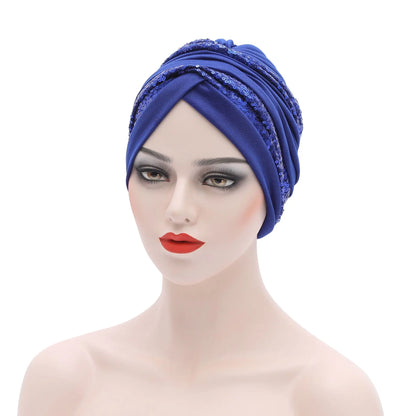 The Sequin Turban Cap – Shine with Modesty and Grace