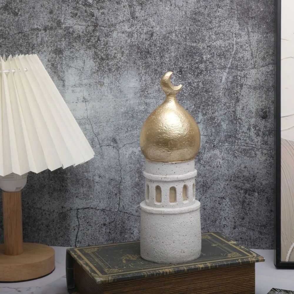 Middle Eastern Style Resin Statue Decor Kaaba Dome Castle House Mosque Islamic Desktop Ornament Islamic Theme Ramadan Muslim