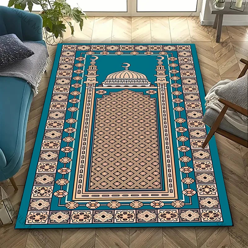 17 Styles Muslim Prayer Carpet Room Living Room Bedroom Sofa Large Area Mat Daily Prayer Soft Carpet Ramadan Gift for Friend