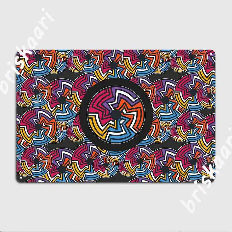 Ethiopian Patterns Metal Signs Wall Mural Customize Ethiopian Cultural Colorful Traditional Habesha Art Work Tin sign Posters