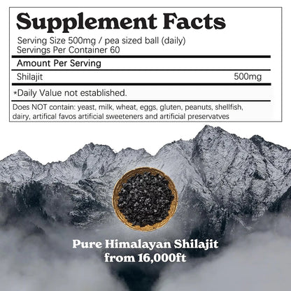 Pure Himalayan Shilajit, Soft Resin, Ortganic & High Nutritional Potency Fulvic Acid, Energy & Immune Support for Men & Women
