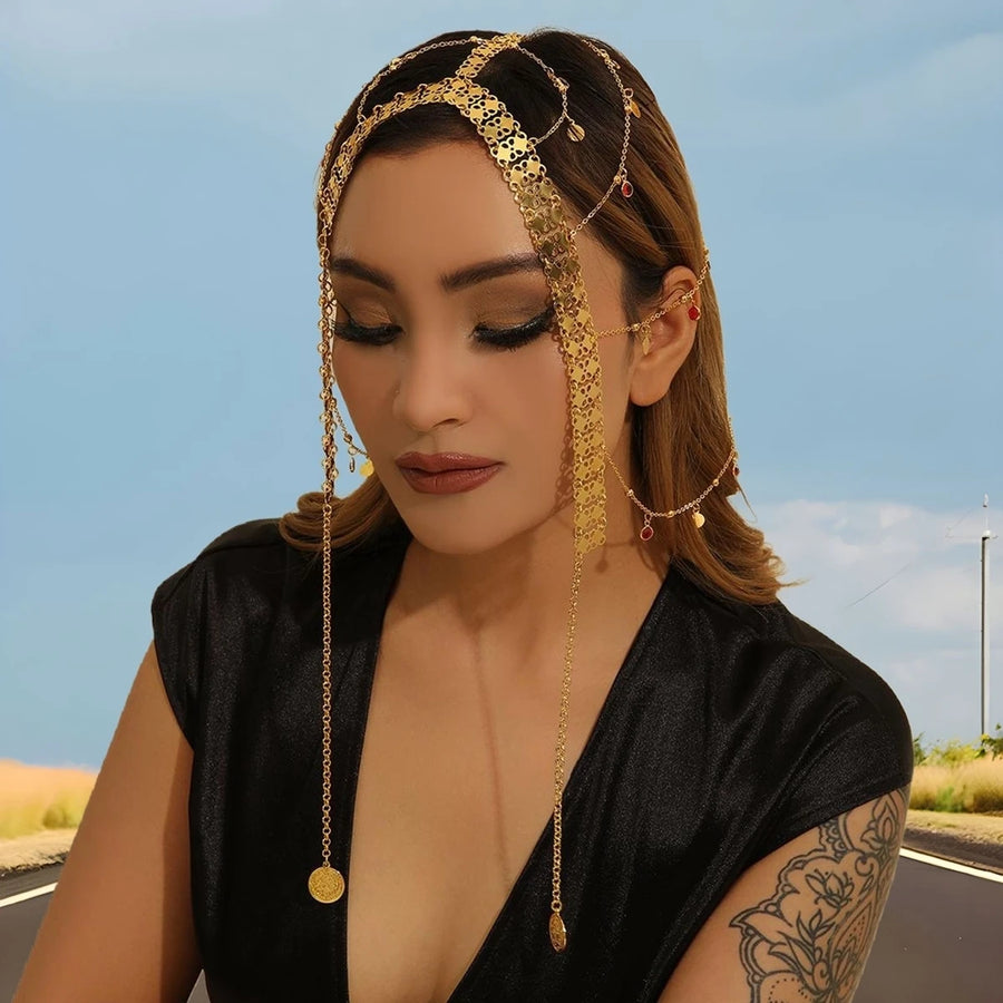Crown of the East – Gold Coin Headdress for the Arab Bride in America