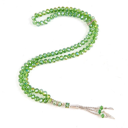 8mm 99 Beads Crystal Prayer Beads Muslim Prayer Beads Tasbih Misbaha  Muslim Crystal Holding Bracelet Islamic Muslim Мусульманин
