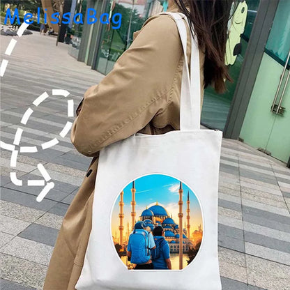 Istanbul in Watercolor – Sultan Ahmed & Galata Skyline Tote