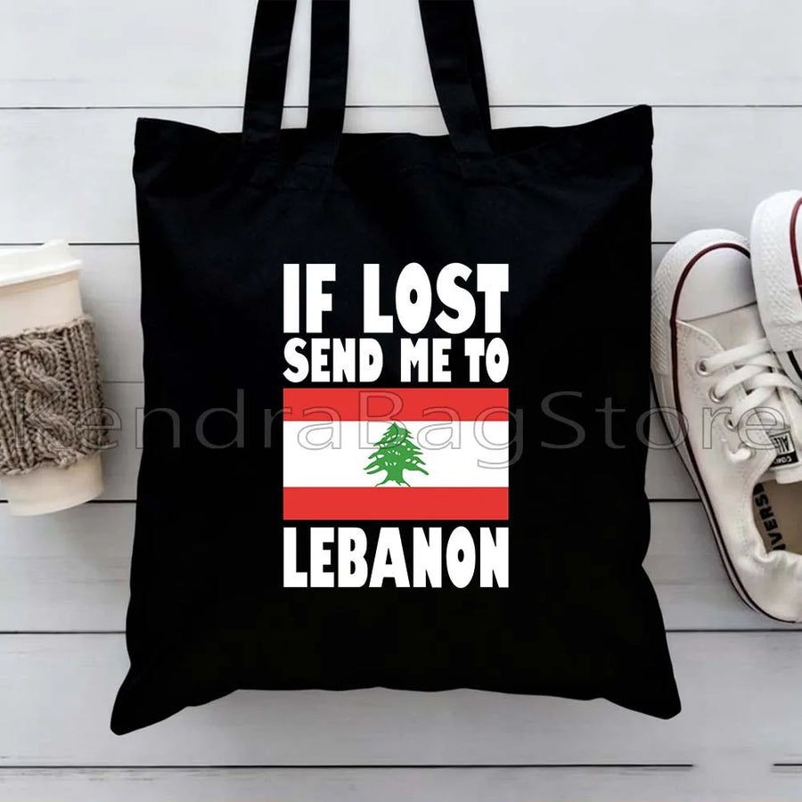 Ya Beirut – Lebanon Flag Heart Canvas Shoulder Tote
