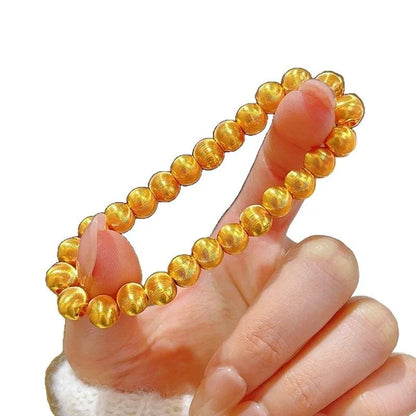 24K Gold AU999 Cat's Eye Heart Bracelet Women's - Premium gold-set cat's eye, timeless heart, matches dresses & shirts