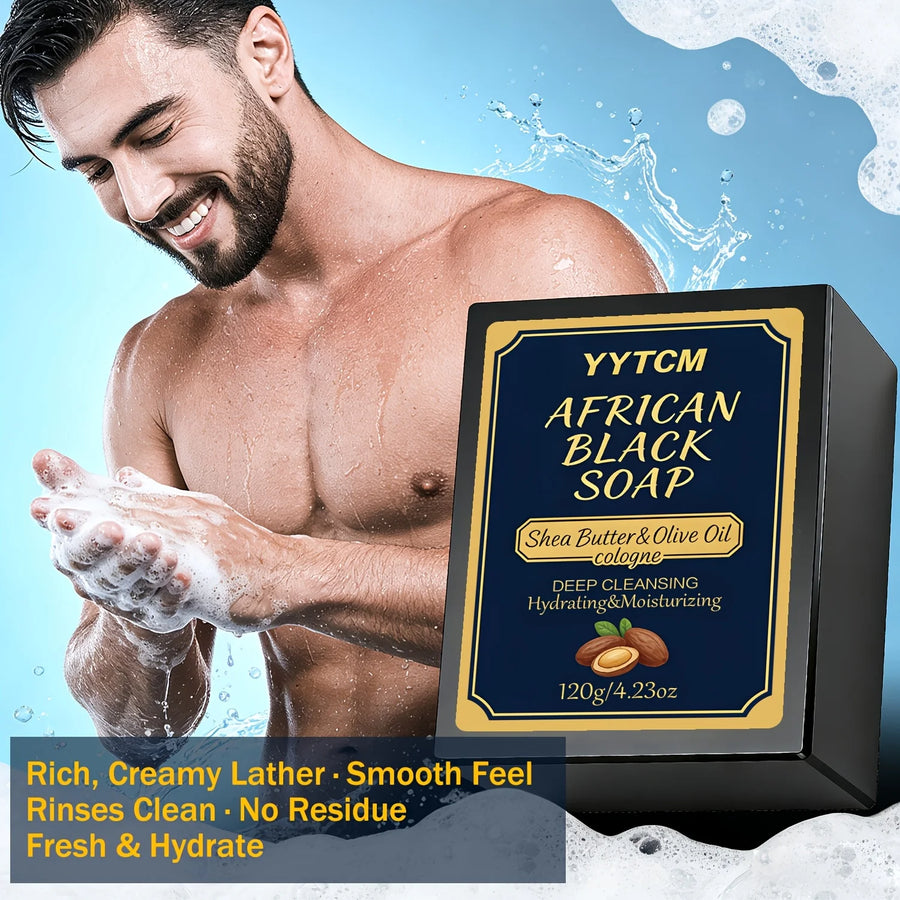 The African Remedy – Bamboo Charcoal & Shea Butter Soap (120g)