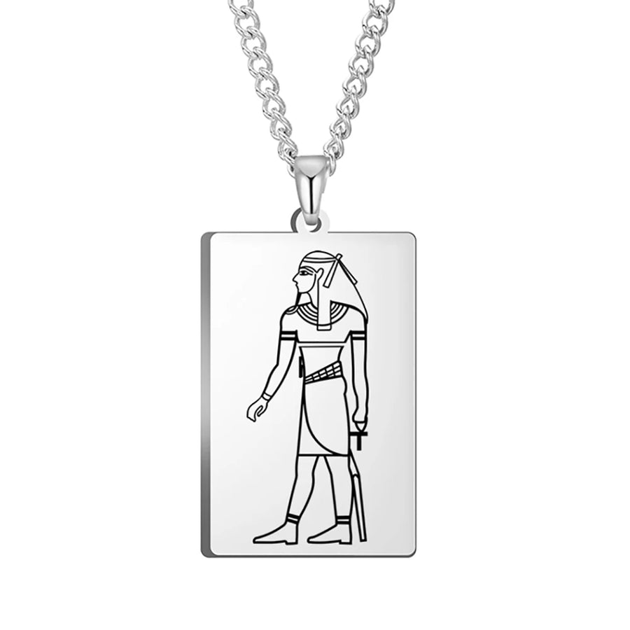 Ancient Egyptian Heritage Pendant – Stainless Steel Necklace of the Pharaohs