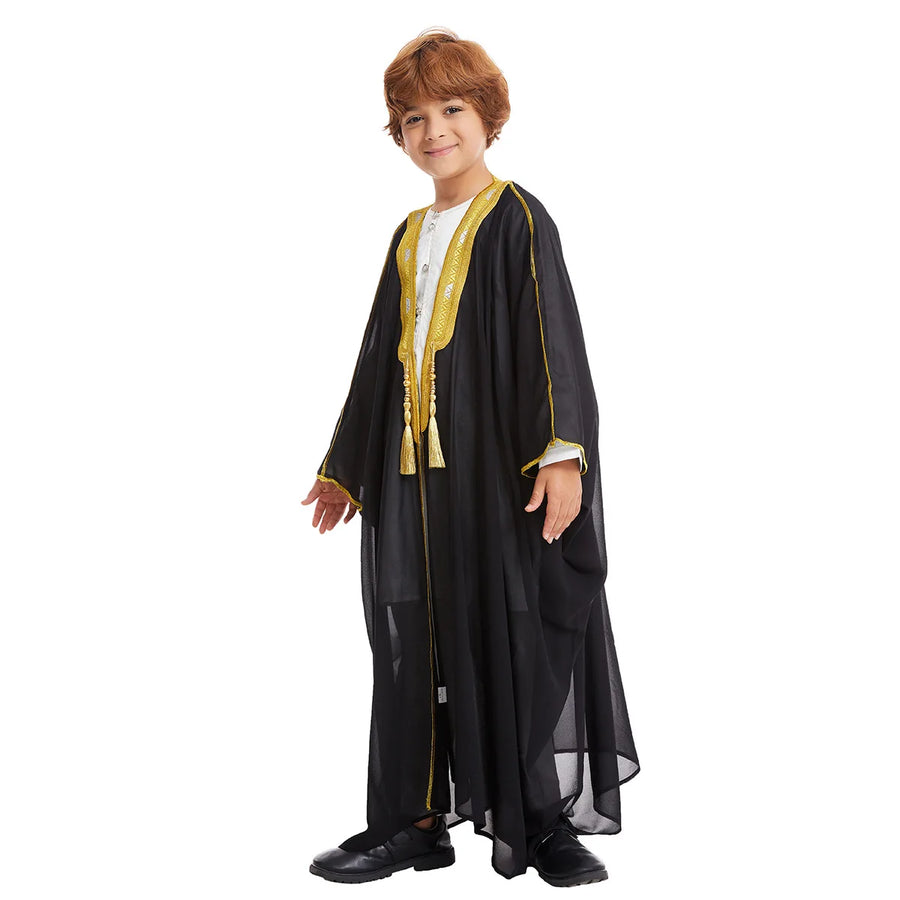 Boys' Eid Dishdasha & Open Abaya – Children's Modest Islamic Robe for Ramadan & Prayer