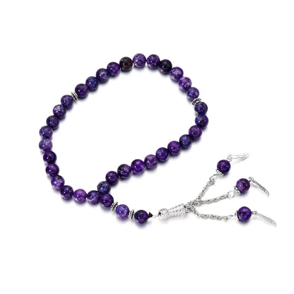 Islamic Tasbih Muslim Rosary Beads 33 Prayer Rosary For Men Bracelet For Men Accessory Natural Stone Agates Handmade Turkey