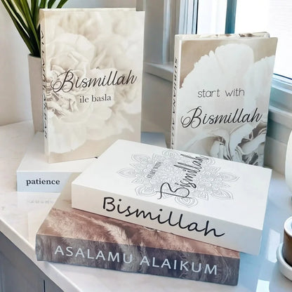 Islamic Kaaba Eid Mosque Luxury Decorative Books Storage Box Fake Book Interior Decoration Coffee Table Ornament Bedroom Decor