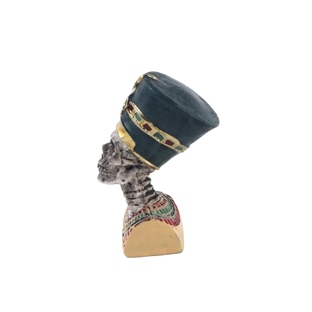 Cleopatra Skull & Mummy Resin Figurine – Mini Egyptian Sculpture for Office & Home