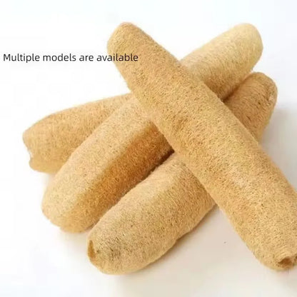 Natural Bath Loofah Exfoliating Body Sponge with Rope Loofah Scrubber for Skin Care Spa Shower Body Bath Brush Kitchen Cleaning