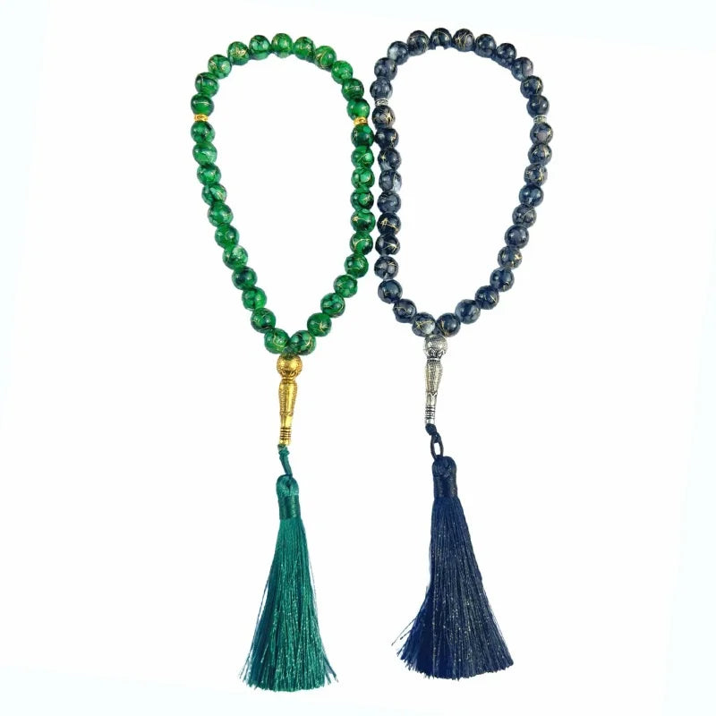 New Handmade Beaded Tassel Trayer Beads Bracelet,Muslim 10mm.Tasbih 33 Beads Islam Prayer Rosary Islamic Eid Ramadan Gift