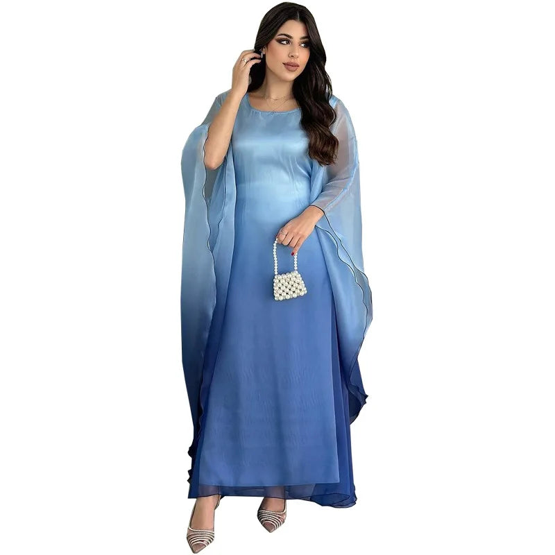The Batwing Party Kaftan – O-Neck Abaya for the Muslim Woman in America