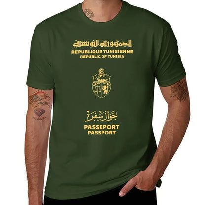 Tunisia Tunisian passport T-Shirt Short sleeve tee boys animal print T-shirt men mens designer clothes new in tops & tees manga