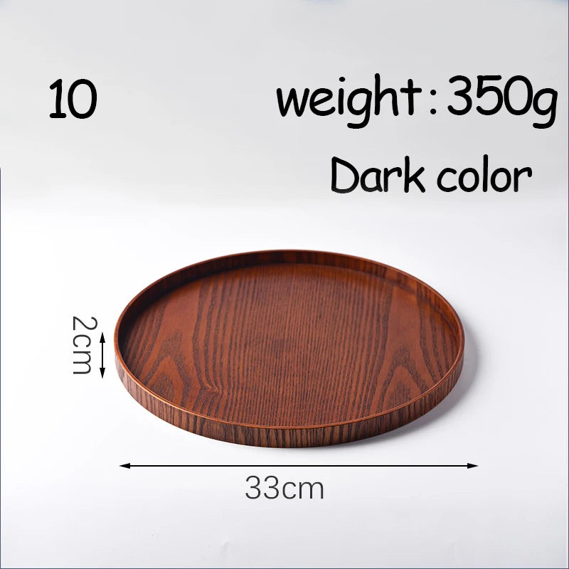 Oval Serving Trays Tableware Dessert Tea Saucer Coasters Coffee Coasters Wooden Plate Storage Food Display Home Hotel Decor