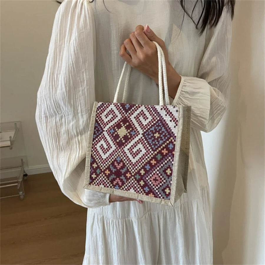 The Linen Garden – Flower Pattern Designer Tote for the Woman on the Move