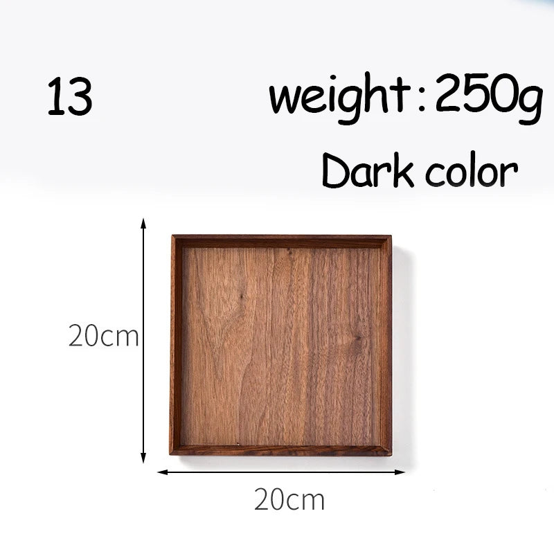 Oval Serving Trays Tableware Dessert Tea Saucer Coasters Coffee Coasters Wooden Plate Storage Food Display Home Hotel Decor