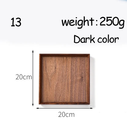 Oval Serving Trays Tableware Dessert Tea Saucer Coasters Coffee Coasters Wooden Plate Storage Food Display Home Hotel Decor
