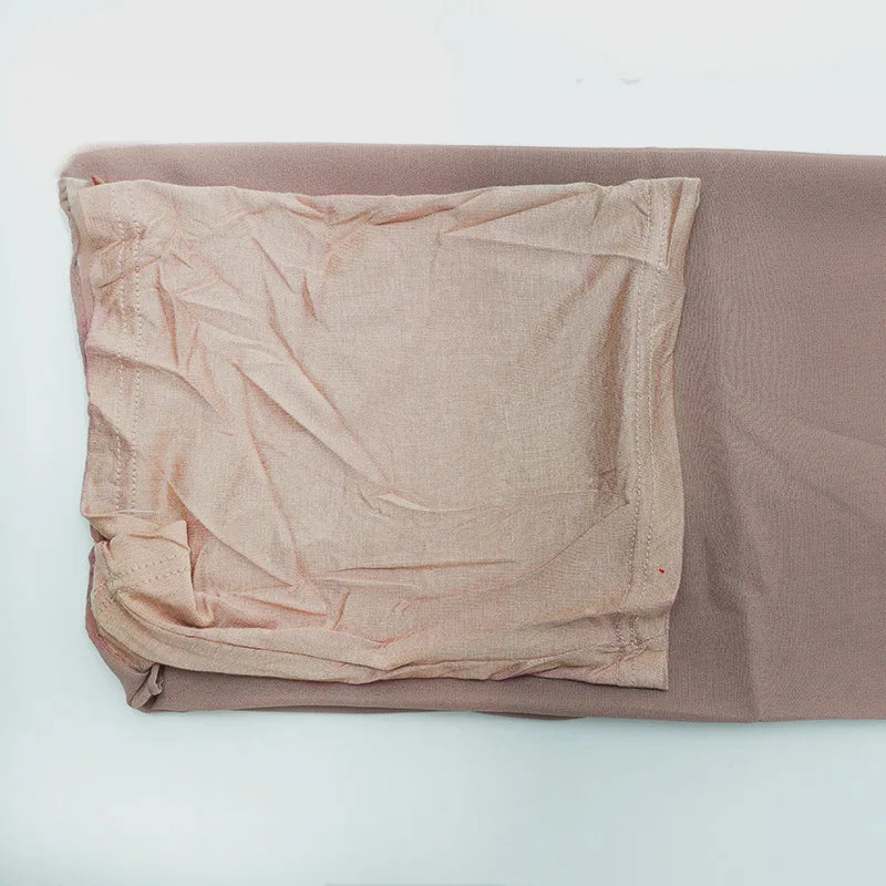 Elegant Pearl Chiffon Satin Cotton Women's Scarf Tube Hijab Muslim Headscarf Middle Eastern Long Shawl