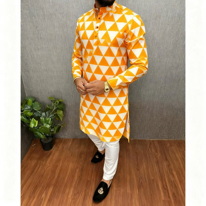 Longline White Shirts Muslim Men Prayers Clothes Luxury African Style Bronzing Vestido Arabe Para Hombre Tenue Marocaine Homme