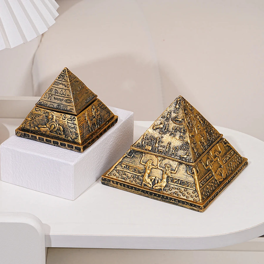 Egyptian Pyramid Aromatherapy Candle Stand – Detachable Resin Ornament