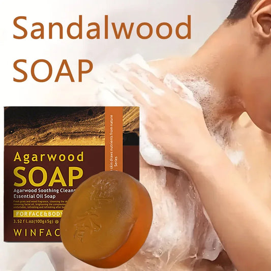 The Sandalwood Glow – Handmade Whitening Soap with Essential Oils