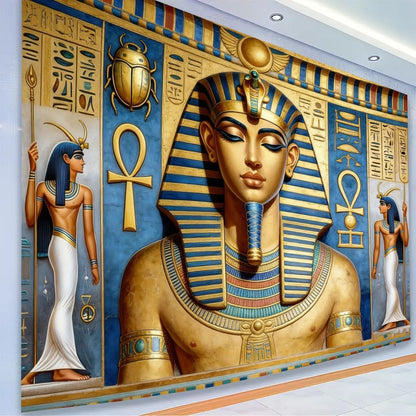 Ancient Egyptian Goddess Tapestry – Pharaoh & Anubis Wall Hanging for Heritage Decor