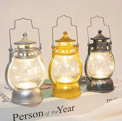 Candle Holders lantern for Table Retro Flameless Lamp Desktop Candlestick Chandelier Christmas New Year Home Decor