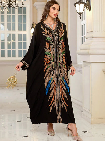 The Plus Size Moroccan Cover-Up – Embroidered Kaftan for the Arab Woman in America