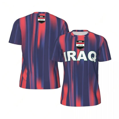 Iraq Flag Graphic Mens Football Jersey Fashion National Emblem 3D Printed Sports T Shirt Casual Oversized Breathable Tees Tops