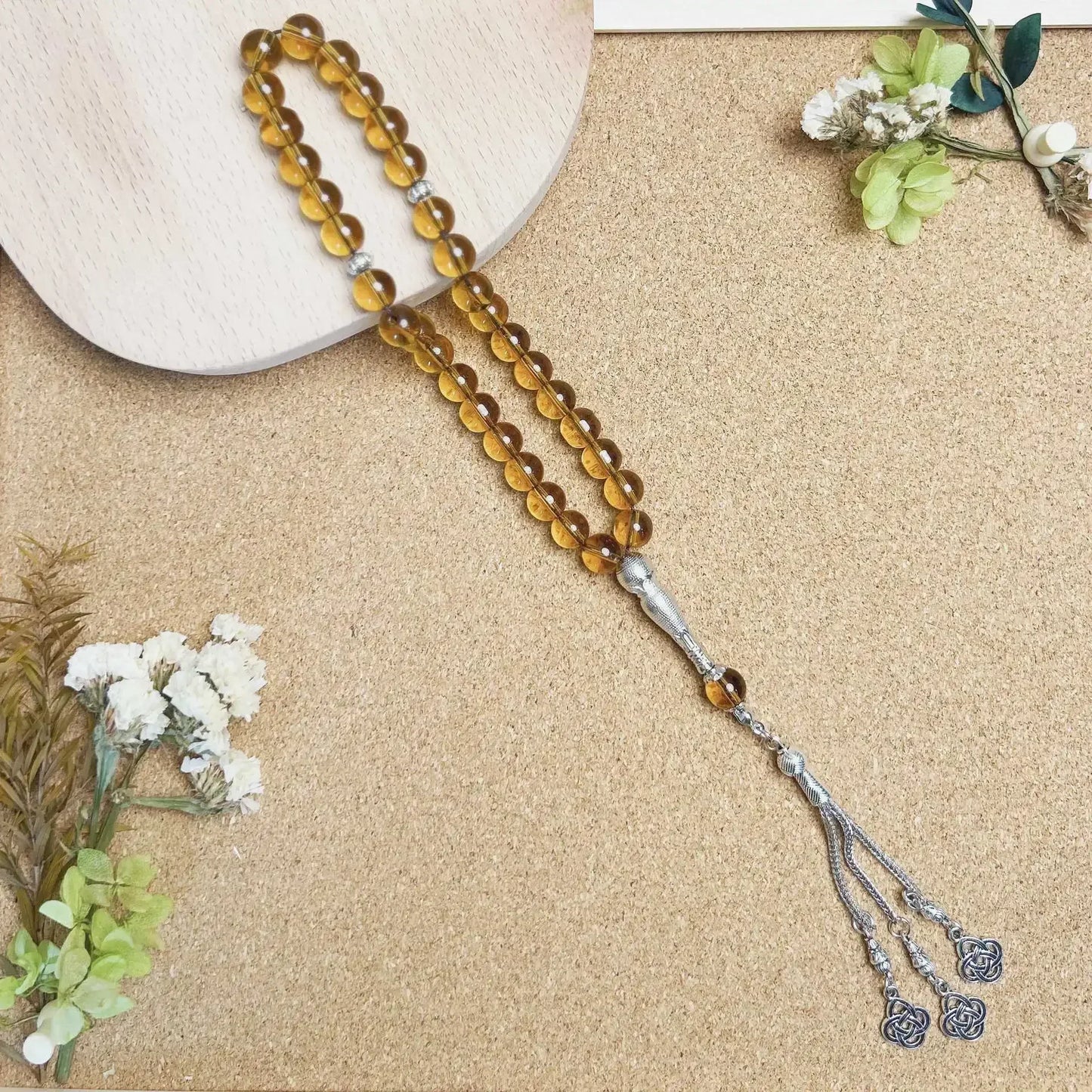 10mm 33pcs Glass Tassel Turkish Muslim Rosary Islamic Prayer Beads Bracelet for Women Jewelry Tasbih Tasbeeh Allah Mohammed