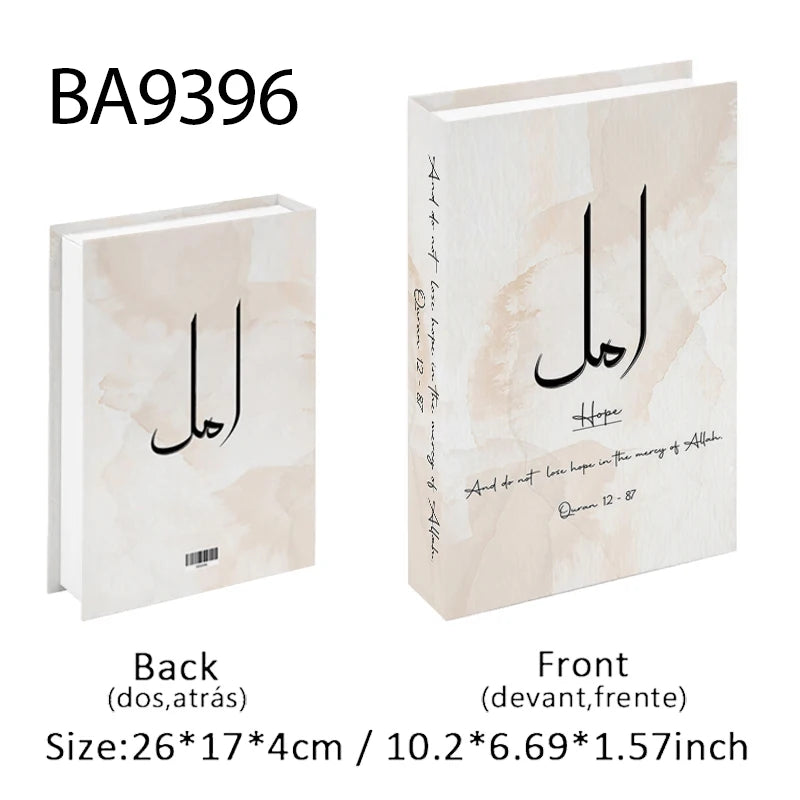 Islamic Ramadan Luxury Fake Book Storage Box Decorative Books Kaaba Mosque Muslims Arch Moroccan Coffee Table Shelf Home Decor