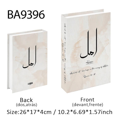 Islamic Ramadan Luxury Fake Book Storage Box Decorative Books Kaaba Mosque Muslims Arch Moroccan Coffee Table Shelf Home Decor