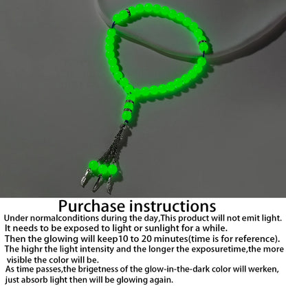 Colored acrylic luminous beads Muslim prayer short prayer beads bracelet