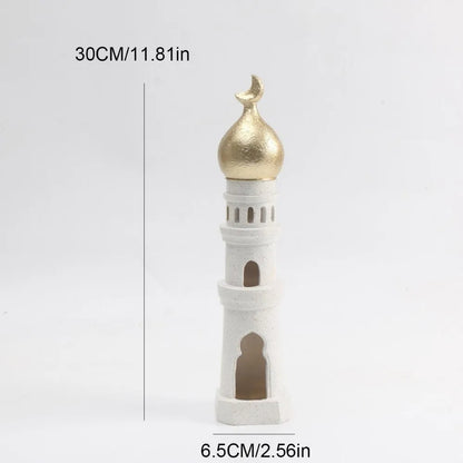 Middle Eastern Style Resin Statue Decor Kaaba Dome Castle House Mosque Islamic Desktop Ornament Islamic Theme Ramadan Muslim