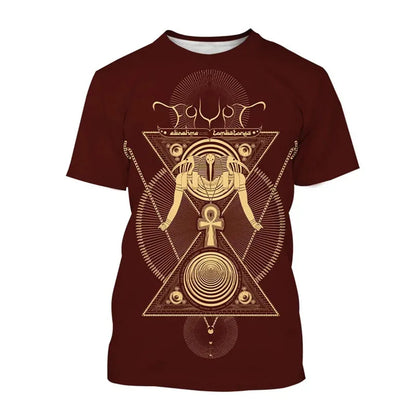 Anubis 3D T-Shirt – Ancient Egyptian Pharaoh Eye Print, Unisex Harajuku Streetwear