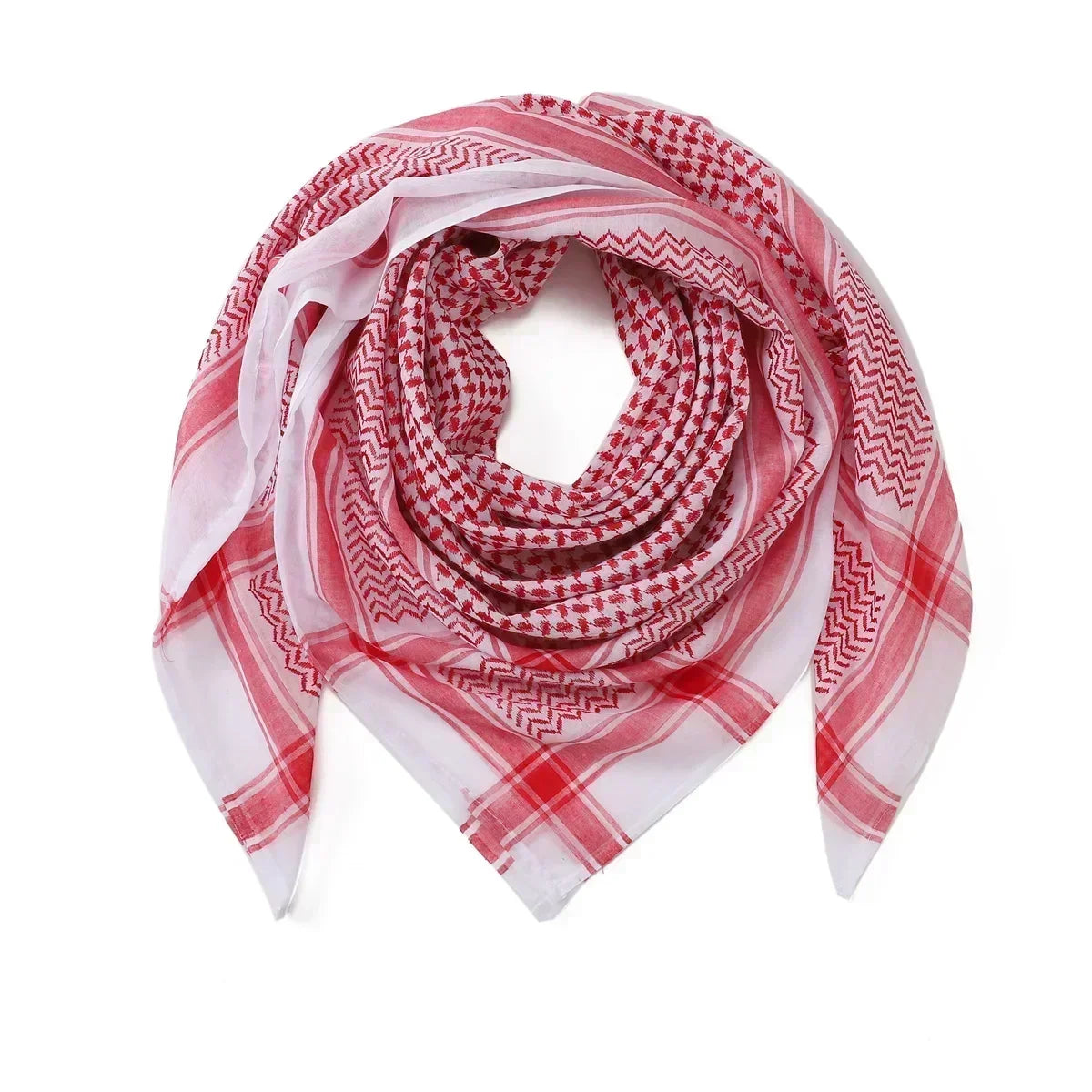 Arab Shemagh Muslim Keffiyeh Head Wrap Tactical Desert Head Neck Scarf Military Shawl Arabic Scarf Headwear with Agal Rope