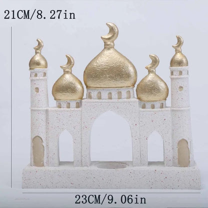 Middle Eastern Style Resin Statue Decor Kaaba Dome Castle House Mosque Islamic Desktop Ornament Islamic Theme Ramadan Muslim