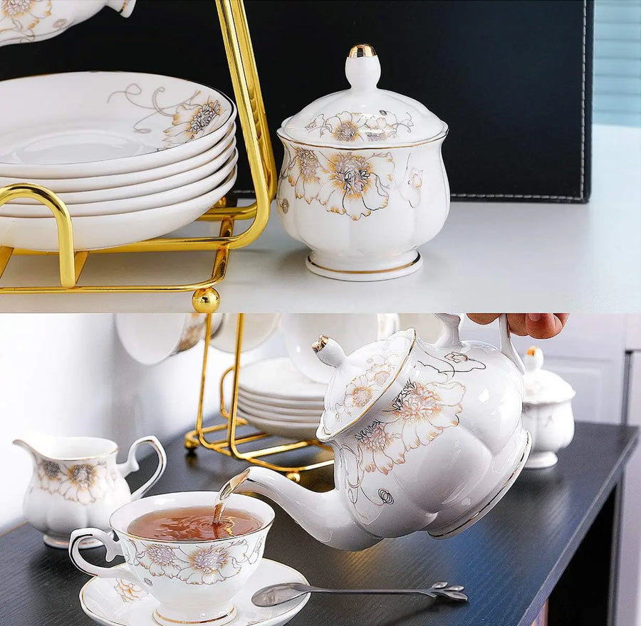 The Royal Gathering – 22-Piece Luxury Porcelain Tea Set