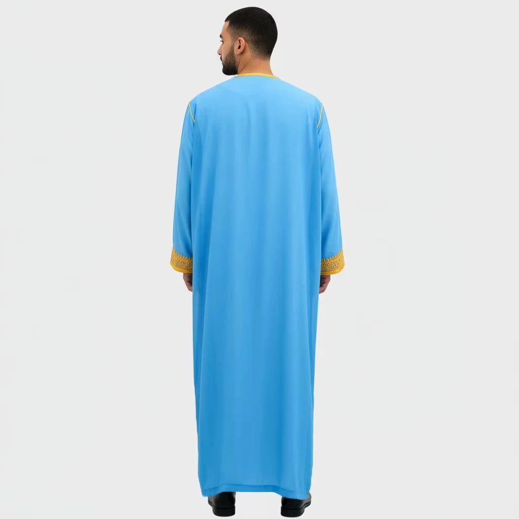 Men's Muslim Clothing Modest Fashion Abaya Thobes  for Muslim Men Modesty Dress Code Islamic Wear for Men