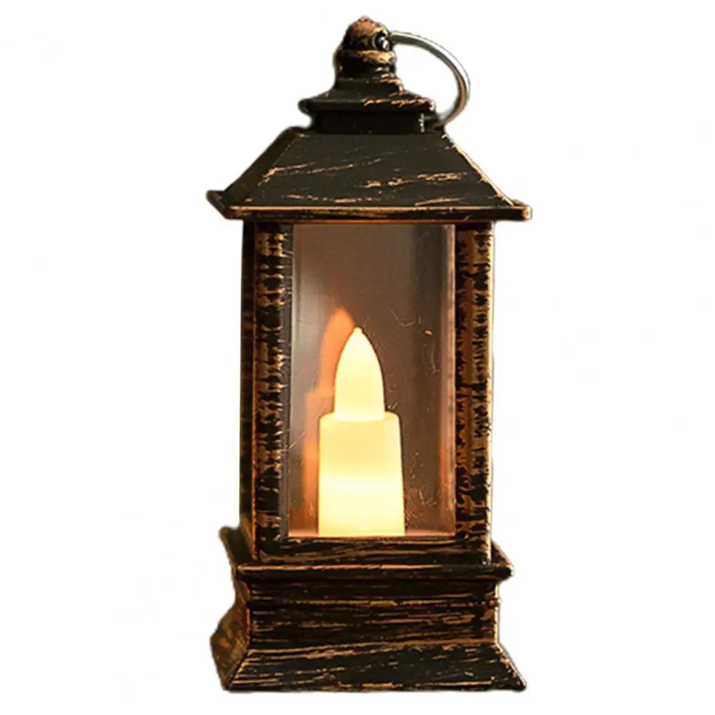 LED Lantern Retro Style Energy-saving Glare Free Shatterproof Battery Powered Flickering LED Candles Party Hanging Lantern Decor