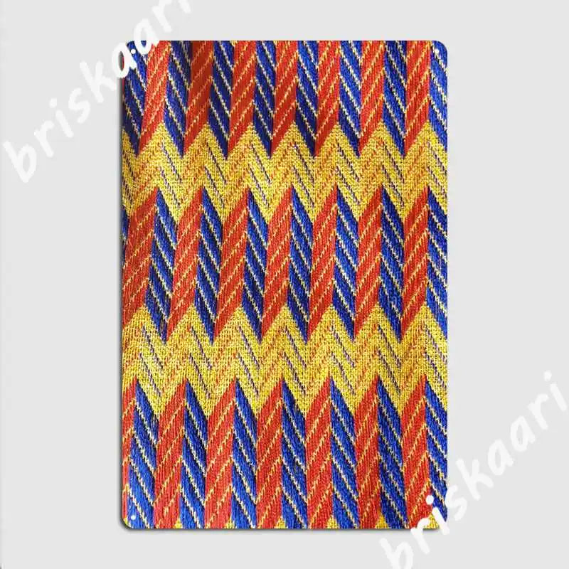 Ethiopian Patterns Metal Signs Wall Mural Customize Ethiopian Cultural Colorful Traditional Habesha Art Work Tin sign Posters
