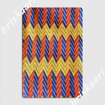 Ethiopian Patterns Metal Signs Wall Mural Customize Ethiopian Cultural Colorful Traditional Habesha Art Work Tin sign Posters