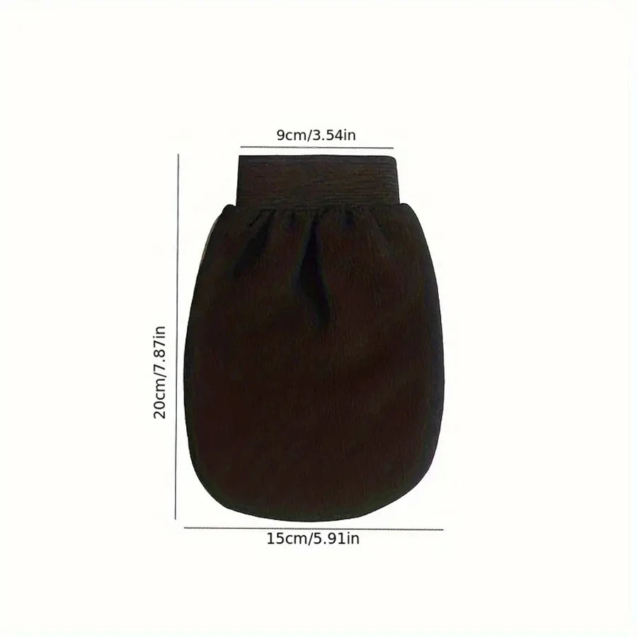 Single Piece Black Bath Towel Gloves Medium Sand Single Layer Double-Sided Massage Bath Towel Back Rub Bath Towel Exfoliate Dead Skin