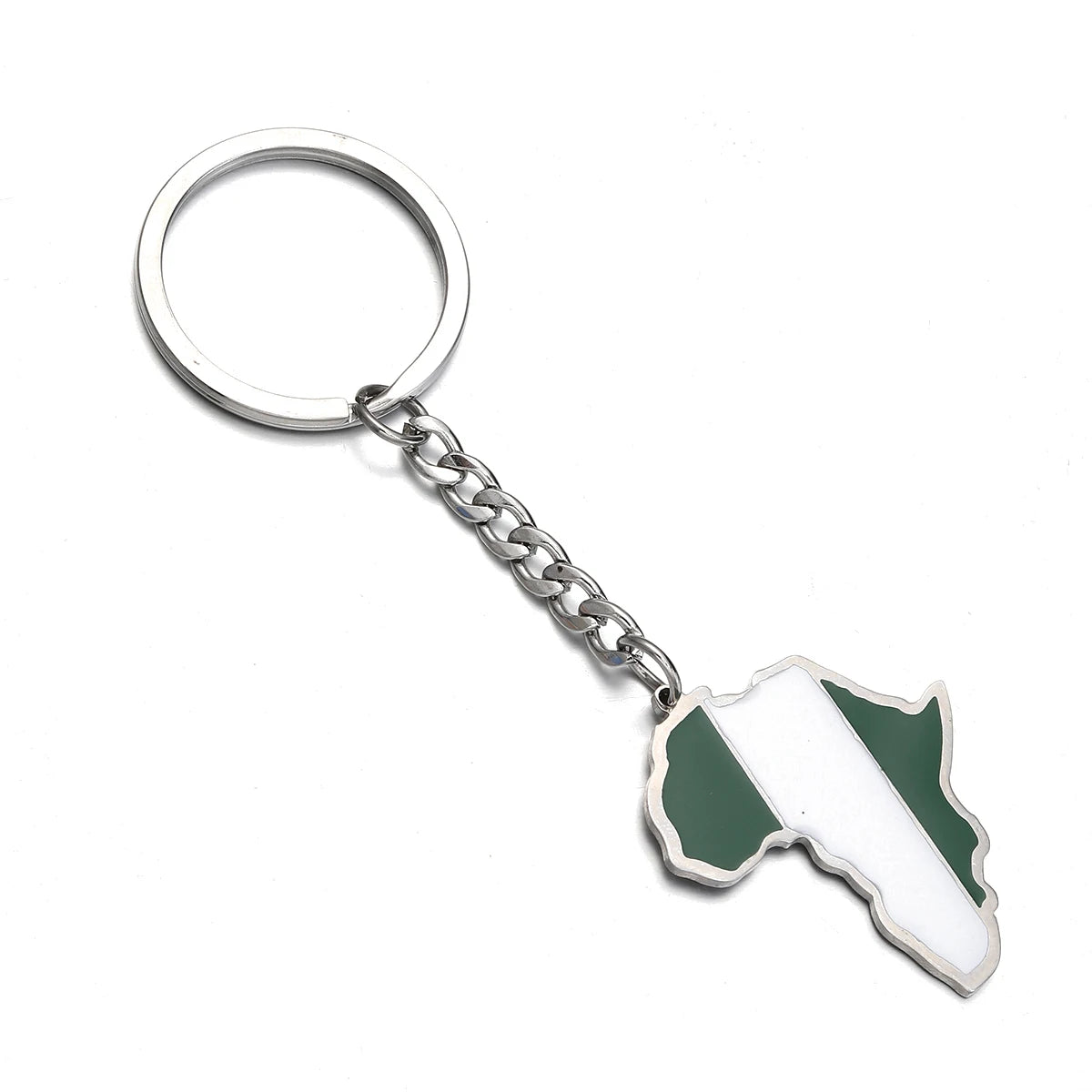 Africa Map Keychain – Stainless Steel Hip-Hop Jewelry, Morocco to South Africa